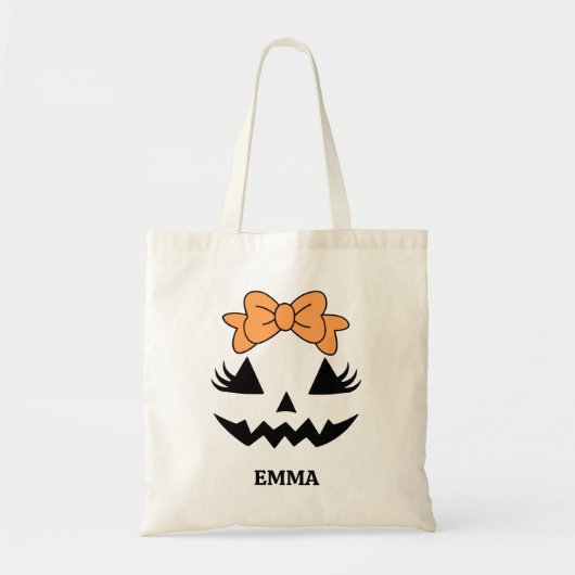 Custom Trick oder Treat Halloween Tote Bag für Mäd Tragetasche (Vorne)
