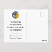 Custom Trick oder Treff Halloween Niedlich Mäuse Postkarte (Rückseite)