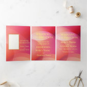 Custom Trifold Letter Fold Invitation, Size: 5" x Dreifach Gefaltete Einladung (Innenseite)