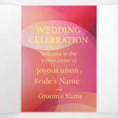 Custom Trifold Letter Fold Invitation, Size: 5" x Dreifach Gefaltete Einladung (Innenseite Mitte)