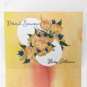 Custom Trifold Letter Fold wedding Invitation Dreifach Gefaltete Einladung (Innen Erste Seite)