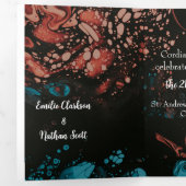 Custom Trifold Wedding Einladung (schwarz) (Innen Erste Seite)