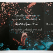 Custom Trifold Wedding Einladung (schwarz) (Innenseite Mitte)