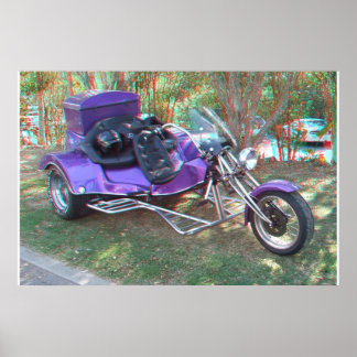 Custom Trike 3D Anaglyph Foto Poster