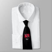 Custom TRINIDAD FLAG Monogram Neck Tie Krawatte (Gebunden)