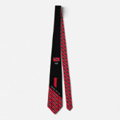 Custom TRINIDAD FLAG Monogram Neck Tie Krawatte (Vorderseite)