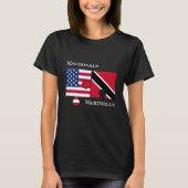 Custom Trinidad USA Flag T-Shirt (Vorderseite)