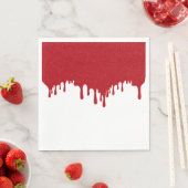 Custom Tropfen Paper Napkins - Tomato Red Noise Serviette (Beispiel)