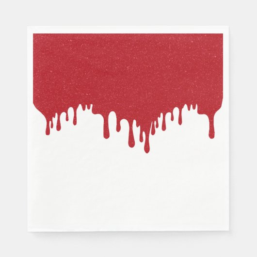 Custom Tropfen Paper Napkins - Tomato Red Noise Serviette (Vorderseite)