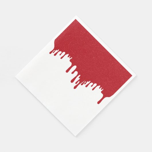 Custom Tropfen Paper Napkins - Tomato Red Noise Serviette (Ecke)