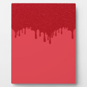 Custom Tropfen Red Tabletop Plaque mit Easel Fotoplatte (Vorderseite)