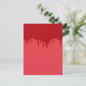 Custom Tropfen Tomato Red Postcard Postkarte (Stehend Vorderseite)