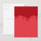 Custom Tropfen Tomato Red Postcard Postkarte (Vorne/Hinten)