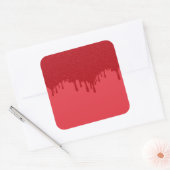 Custom Tropfen Tomato Red Stickers - Bearbeitbar (Umschlag)
