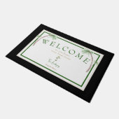 Custom Tropical Beach House Palm Tree Door Mat Fußmatte (Schrägansicht)