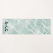 Custom Tropical Beach Sea Waves Monogramm Yogamatte (Vorderseite (Horizontal))