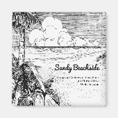 Custom Tropical Beach Small Business Magnet (Vorne)