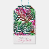 Custom Tropical Beach Summer Palms Geschenkanhänger (Rückseite)