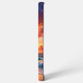 Custom Tropical Beach Sunset | Coastal Art Samsung Galaxy Hülle (Linke Seite)