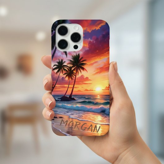 Custom Tropical Beach Sunset | Küstenkunst Case-Mate iPhone Hülle