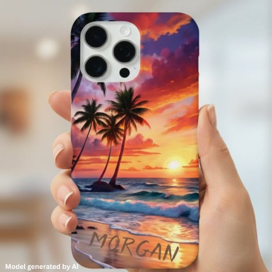 Custom Tropical Beach Sunset | Küstenkunst Case-Mate iPhone Hülle