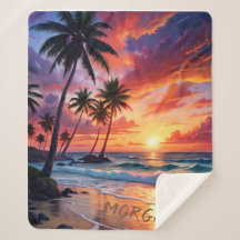 Custom Tropical Beach Sunset | Küstenkunst
