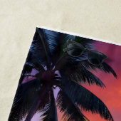 Custom Tropical Beach Sunset | Küstenkunst Strandtuch (Beispiel)