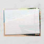 Custom Tropical Beach Vintage Poster Postkarte (Rückseite)