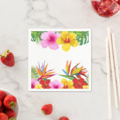 Custom Tropical Blume Hibisken Party Serviette (Beispiel)