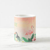 Custom Tropical Flamingo Design Coffee Tasse Cup (Mittel)