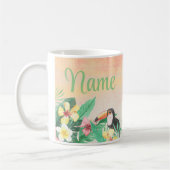 Custom Tropical Flamingo Design Coffee Tasse Cup (Links)