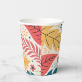 Custom Tropical Floral Paper Cups - Bulk Event Pappbecher (Rechts)