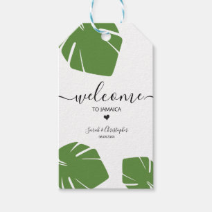Custom Tropical Hochzeit in Urlaubsort Willkommens Geschenkanhänger