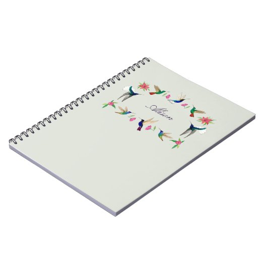 Custom Tropical hummingbirds Notizblock (Linke Seite)
