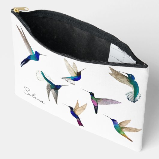 Custom Tropical Hummingbirds Zubehörtasche (Offen)