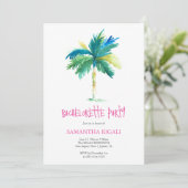 Custom Tropical Invitations Junggeselinnen-Abschie Einladung (Stehend Vorderseite)
