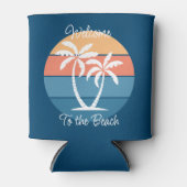 Custom Tropical Island Beach Ocean Sunset Dosenkühler (Vorderseite)