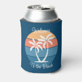 Custom Tropical Island Beach Ocean Sunset Dosenkühler (Kanne Rückseite)