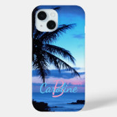 Custom Tropical Island Beach Ocean Sunset Foto Case-Mate iPhone Hülle (Rückseite)