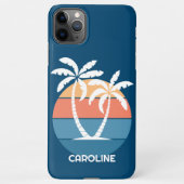 Custom Tropical Island Beach Ocean Sunset iPhone Hülle (Rückseite)