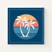 Custom Tropical Island Beach Ocean Sunset Notizblock (Rückseite)