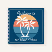 Custom Tropical Island Beach Ocean Sunset Notizblock (Vorderseite)