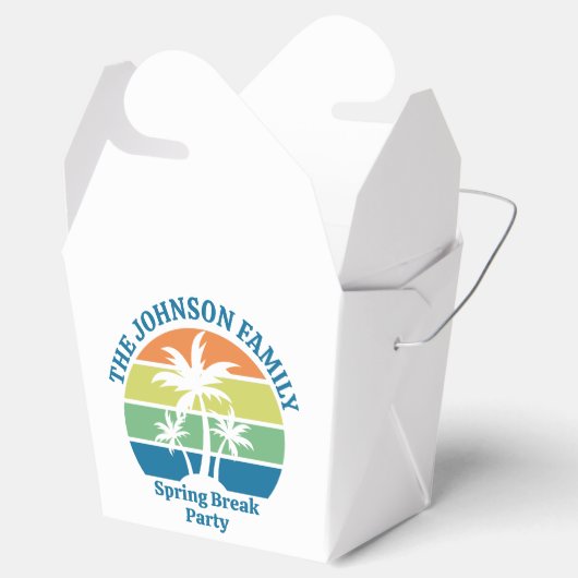 Custom Tropical Island Party Palm Trees Fortune Geschenkschachtel (Geöffnet)