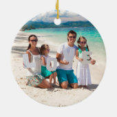 Custom Tropical Island Trip mit Foto auf der Rücks Keramik Ornament (Hinten)