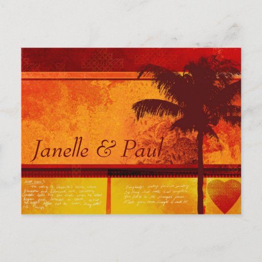 Custom Tropical Palm Tree Cards Postkarte (Vorderseite)