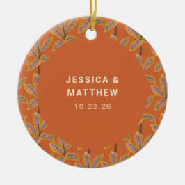 Custom Tropical Palm Trees Hochzeit in Urlaubsort Keramik Ornament