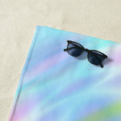 Custom Tropical Pineapfelpastel Holographic Neon Strandtuch (Beispiel)