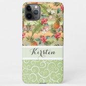 Custom Tropical Pineapses farbenfrohe Blumenmuster iPhone Hülle (Rückseite)