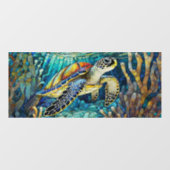 Custom Tropical Sea Schildkröte Gestaltete Glaskun Fensteraufkleber (Blatt)
