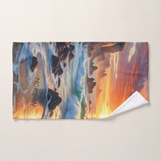 Custom Tropical Sunset Cliffs - Coastsports Handtuch (Handtuch)